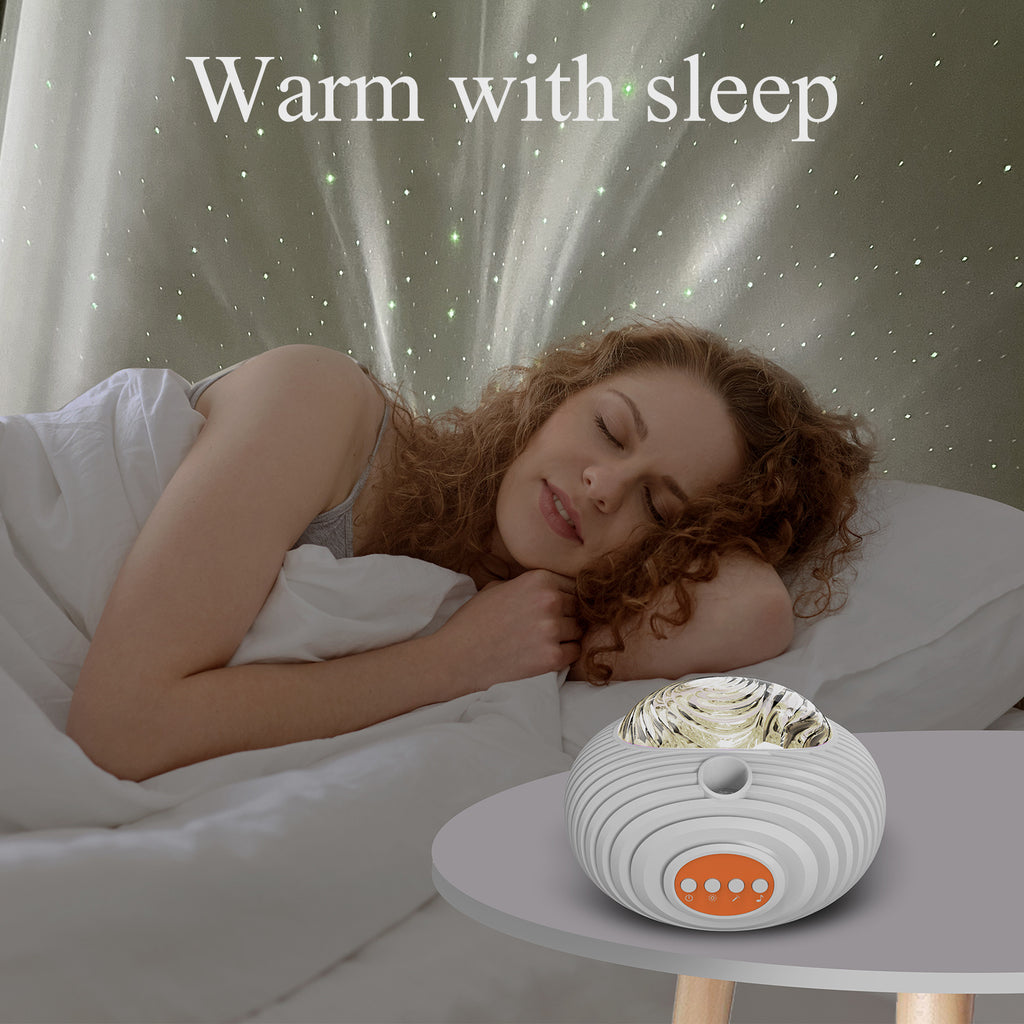 2025 New Double Effect Northern Lights Projector Lamp Milky Way Atmosphere Lamp Starry Sky Lamp White Noise Projector Lamp With Rometes