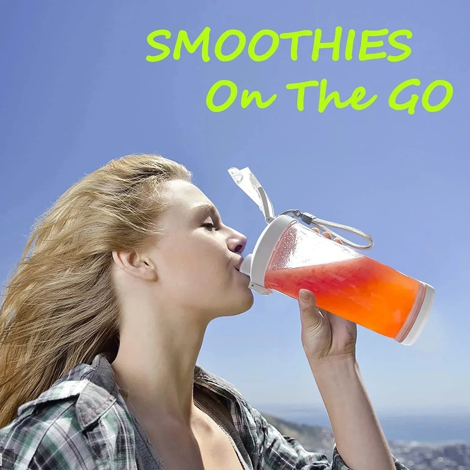 Portable Blender 600ml – USB Rechargeable Smoothie Maker